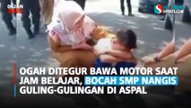 Ogah Ditegur Bawa Motor saat Jam Belajar, Bocah SMP Nangis Guling-gulingan di Aspal