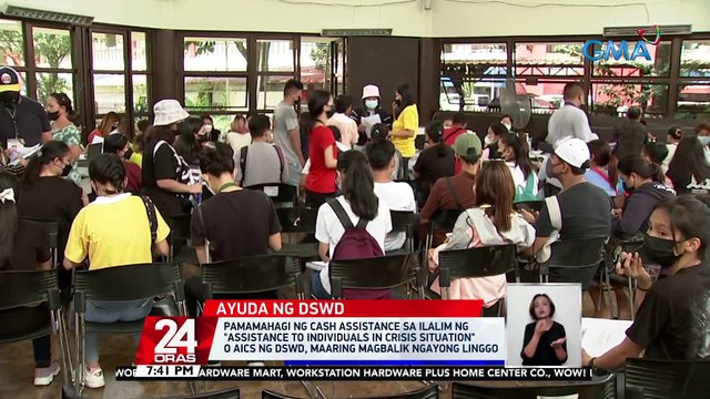 Pamamahagi ng cash assistance sa ilalim ng Assistance to Individuals in Crisis Situation o AICS ng DSWD, maaring magbalik ngayong linggo | 24 Oras