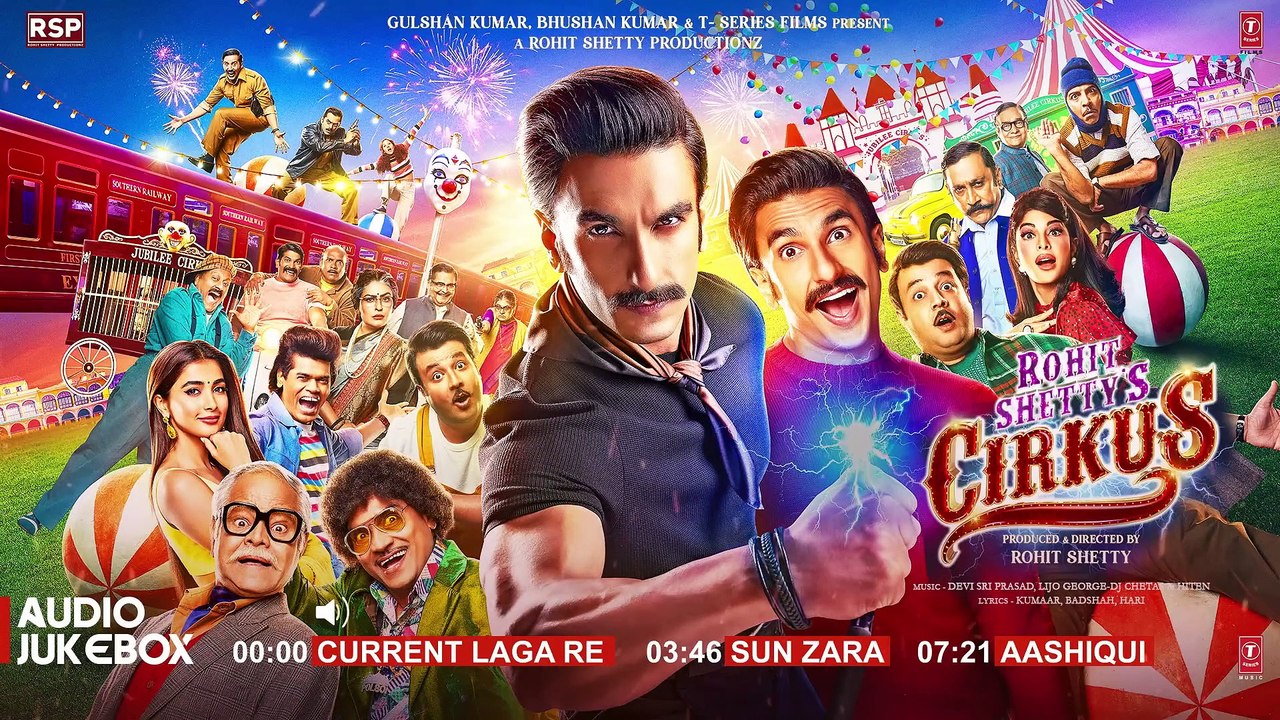 Cirkus (Jukebox) Rohit Shetty_ Ranveer Singh_ Pooja_ Jacqueline _Current Laga Re_ Sun Zara_ Aashiqui(1080P_HD)