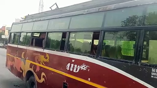 Unbridled speed wreaking havoc, uncontrolled bus hit another bus, passengers narrowly escaped