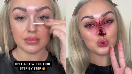 SFX artist urges people to get WOUNDED noses ahead of Halloween *REALISTIC MAKEUP!*