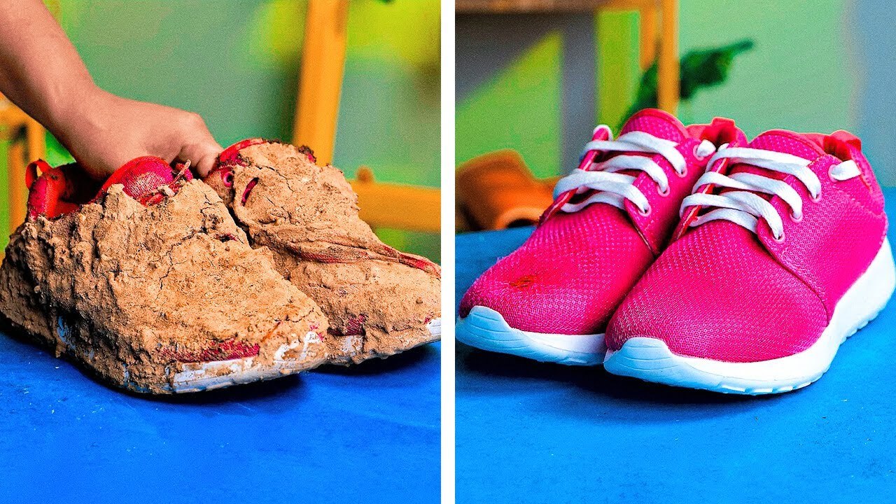 Satisfying Shoe Cleaning Awesome Shoe Hacks By Wood Mood video Dailymotion