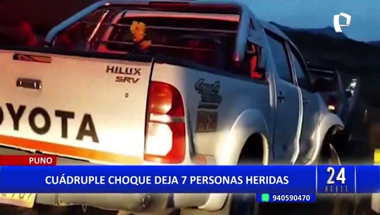 Puno Cuádruple Choque Deja Siete Personas Heridas Entre Ellas Tres Menores De Edad Vídeo 8749