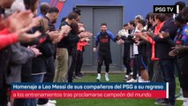 Así fue el recibimiento a Messi en su primer entrenamiento con el PSG tras ganar el Mundial