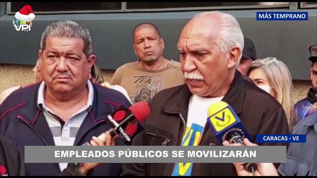 Empleados públicos, pensionados y jubilados se movilizarán en Caracas - 04Ene @VPItv