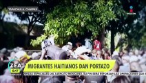Migrantes haitianos irrumpen en oficinas de la Secretaría del Bienestar en Tapachula