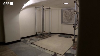 Ratzinger, l'allestimento della tomba di Benedetto XVI nelle Grotte Vaticane