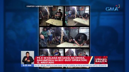 P5.4-M halaga ng ilegal na droga, nakumpiska sa buy-bust operation; 12, arestado | UB