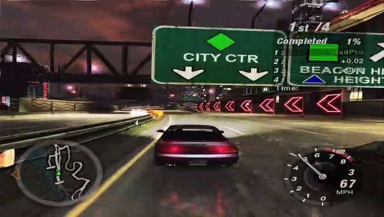 Need For Speed Underground 2 Career Race 6, NSF UG 2 C R6 Game play MadPro Nissan 240sx