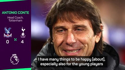 Conte delighted with Spurs 'youngsters' as they thrash Palace