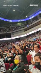 Ginebra fans boo Bay Area's Glen Yang at the free throw line 