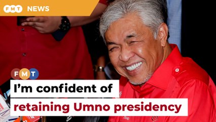 Zahid confident of retaining Umno presidency if challenged