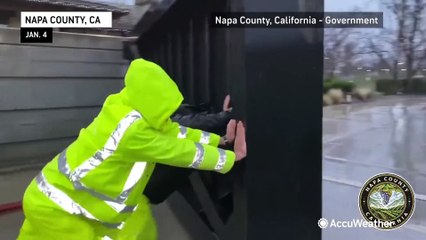 Bomb cyclone comes ashore in California