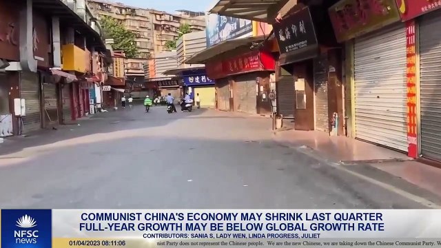 Communist China's Economy may Shrink Last Quarter; Full-Year Growth may be Below Global Growth Rate