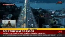 SON DAKİKA: İstanbul Boğazı'nda yoğun sis! Gemi trafiği durdu