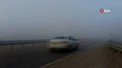 Bursa-İzmir yolunda yoğun sis