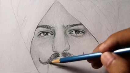 How to draw Sidhu moose |sidhu moose wala sketch