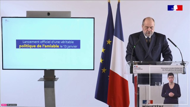 Justice civile il s'agit de lancer une véritable politique de l'amiable , dixit Eric Dupond-Moretti