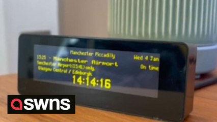 Woman has no excuse to miss to be late after being gifted alarm clock which acts as live departure board