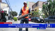 Magdalena: vecinos denuncian retiro de divisorios de ciclovías y bolardos de calles peatonalizadas