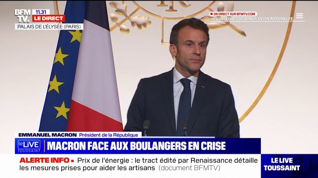 Lors de ses vœux aux boulangers, Emmanuel Macron se dit mobilisé à leurs côtés
