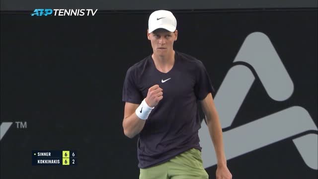 Adélaïde - Sinner se joue de Kokkinakis après un premier set disputé