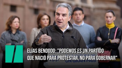 Elías Bendodo: "Podemos es un partido que nació para protestar, no para gobernar"
