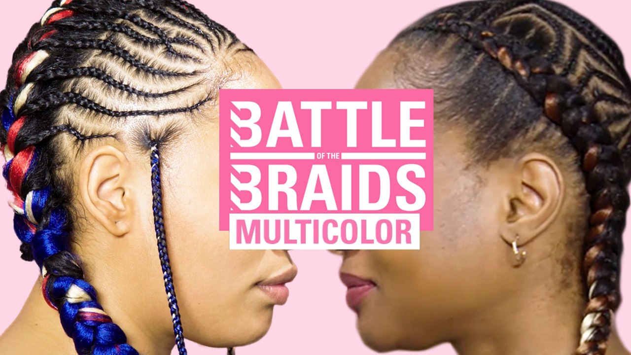 Freestyle Braiders DUEL To Create The BEST Colorful Style | Battle of the Braids | Cosmopolitan
