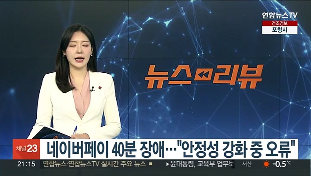네이버페이 40분 장애…"안정성 강화 중 오류"