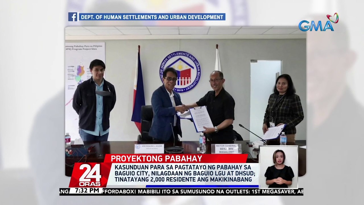 Kasunduan para sa pagtatayo ng pabahay sa Baguio City, nilagdaan ng Baguio LGU at DHSUD; tinatayang 2,000 residente ang makikinabang | 24 Oras
