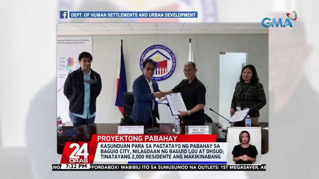 Kasunduan para sa pagtatayo ng pabahay sa Baguio City, nilagdaan ng Baguio LGU at DHSUD; tinatayang 2,000 residente ang makikinabang | 24 Oras
