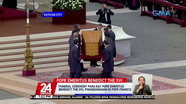 Funeral ceremony para kay Pope Emeritus Benedict XVI, pinangunahan ni Pope Francis | 24 Oras