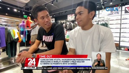 Ilang batang atleta, nagkaroon ng pagkakataong makasama si World's Number 3 Pole Vaulter EJ Obiena sa pagbisita niya sa bansa | 24 Oras