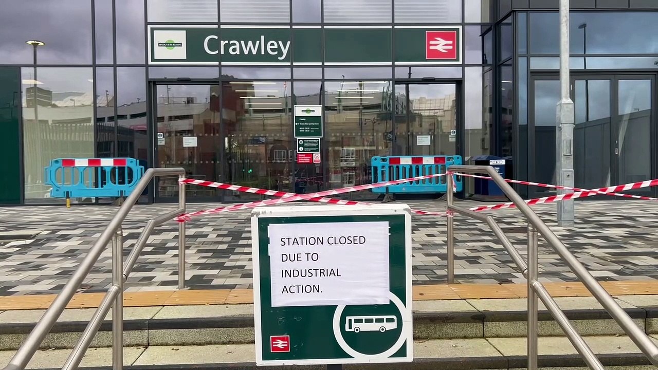 Train strikes in Crawley