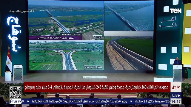 الرئيس السيسي يتفقد قرية أم دومة إحدى قرى حياة كريمة بمحافظة سوهاج