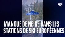Dans les stations de ski européennes, les records de chaleur du Nouvel An a entraîné un manque criant de neige