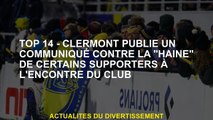 Top 14 - Clermont publie un communiqué de presse contre la 