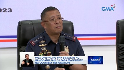PNP Chief Azurin at PNP Command Group, nagsumite ng courtesy resignation | Saksi