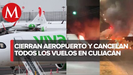 Aeropuerto de Culiacán se mantiene cerrado tras los enfrentamientos en el municipio
