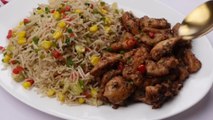 How to make Butter Garlic Chicken with Corn Fried Rice By Recipes Of The World