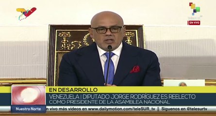 Jorge Rodríguez es reelecto como presidente de la Asamblea Nacional de Venezuela