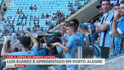 Suárez é apresentado à torcida gremista 05/01/2023 15:56:47