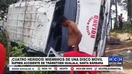 ¡Al menos cuatro heridos, al accidentarse carro de una discomovil en Santa Bárbara!