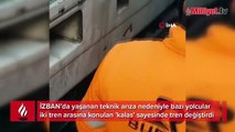 İZBAN arızalandı: Yolcular 'kalasla' tren değiştirdi