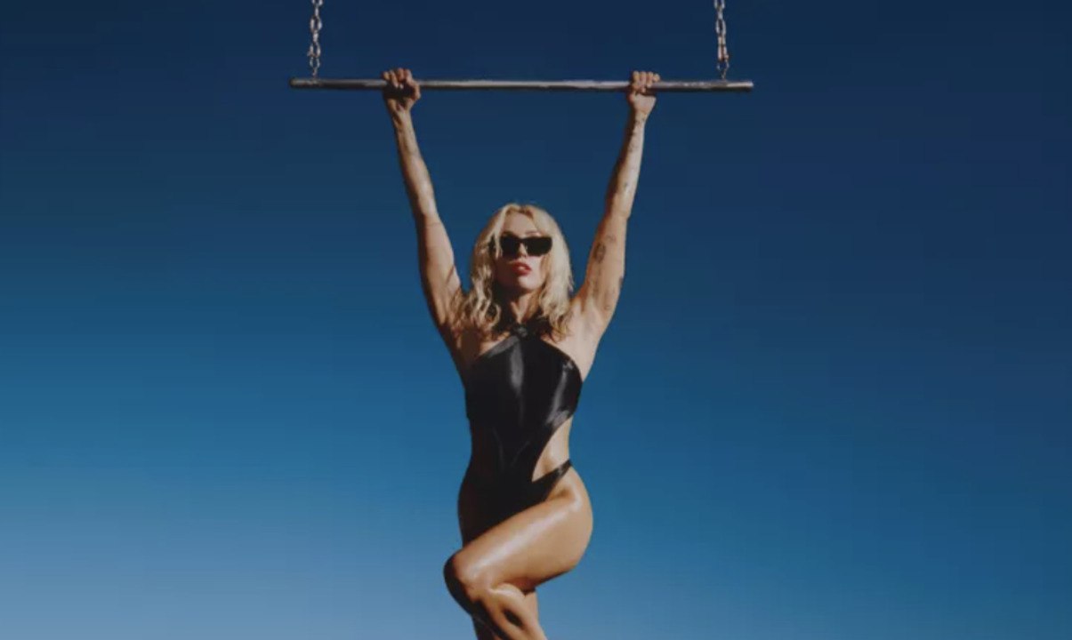 Miley Cyrus Announced Her New Album In a Silky Cut-Out Bodysuit and Sky-High Heels