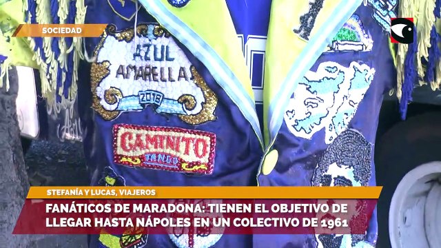 Fanáticos de Maradona tienen el objetivo de llegar hasta Nápoles en un colectivo de 1961