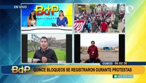 Radicalizarán paro en Cusco: pobladores de diferentes provincias se sumarán hoy a protestas