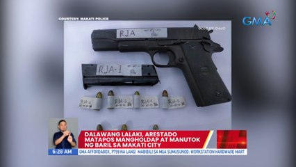 Dalawang lalaki, arestado matapos mangholdap at manutok ng baril sa Makati City | UB