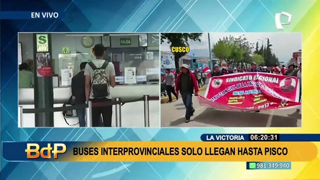 Paro indefinido: Terminales terrestres en La Victoria anuncian que buses solo llegan hasta Pisco