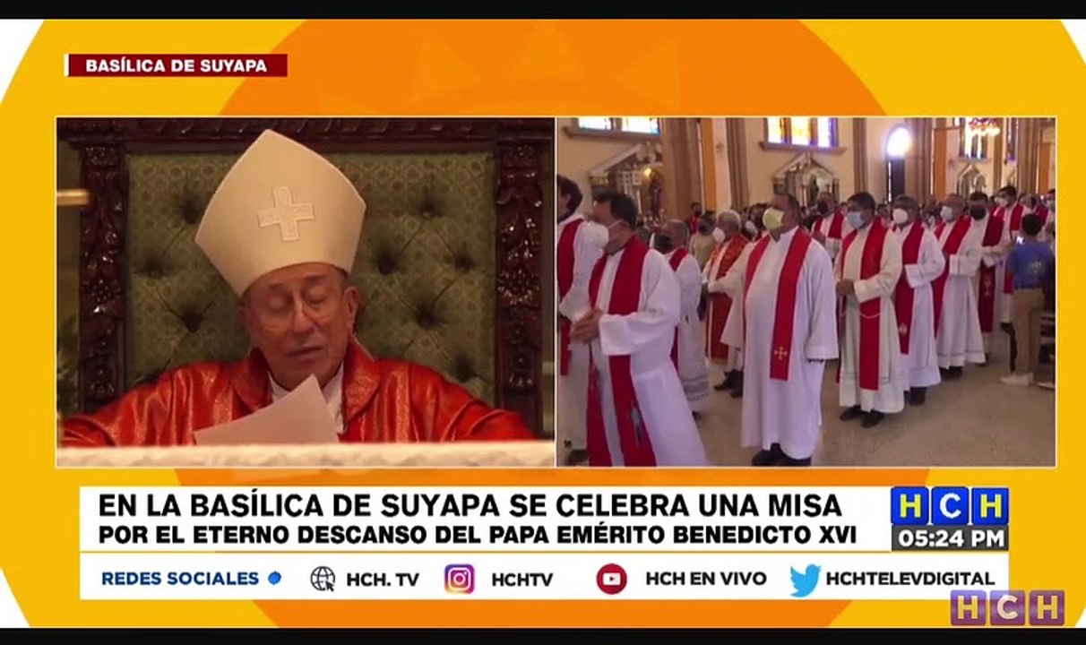 En la basílica de Suyapa se celebra una misa por el eterno descanso eterno del Papa Benedicto XVI